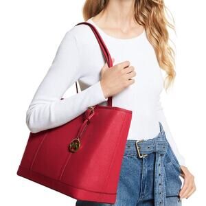 New with Tags MICHAEL KORS Jet Set Travel Large Tote – Red Saffiano Leather